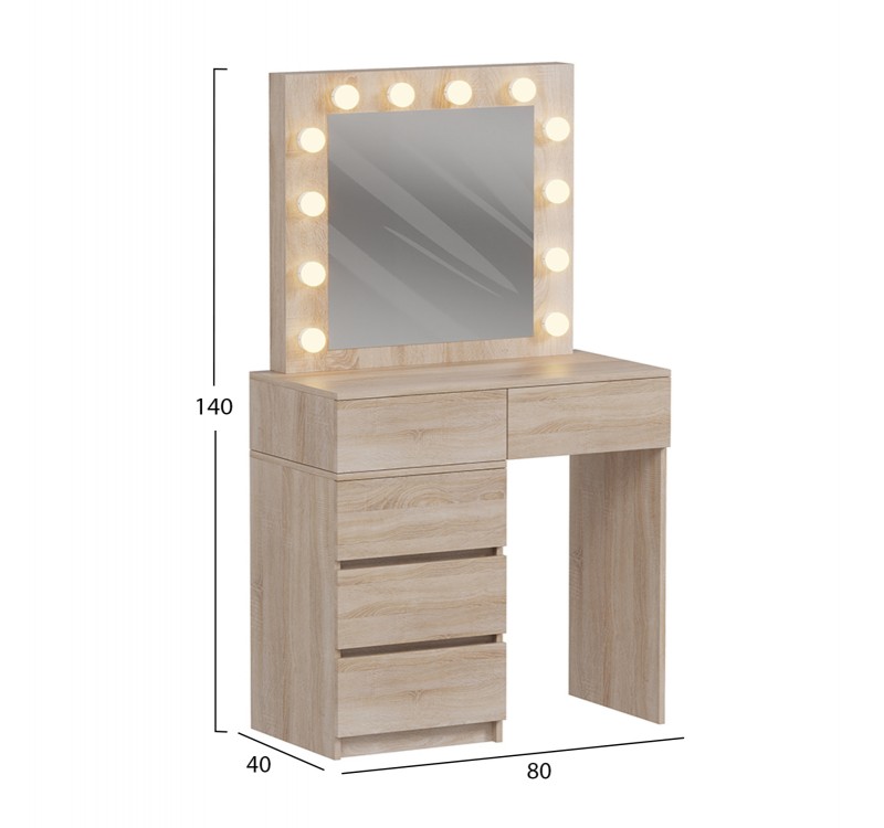 ΤΟΥΑΛΕΤΑ ΜΕ ΦΩΤΙΣΜΟ LED & ΣΥΡΤΑΡΙΑ BEYON HM2500.01 ΜΕΛΑΜΙΝΗ ΣΕ SONAMA 112.5x40.5x140Υεκ.