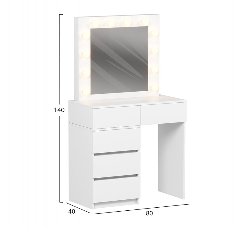 ΤΟΥΑΛΕΤΑ ΜΕ ΦΩΤΙΣΜΟ LED & ΣΥΡΤΑΡΙΑ BEYON HM2500.03 ΜΕΛΑΜΙΝΗ ΣΕ ΛΕΥΚΟ 80x40x140Υεκ.