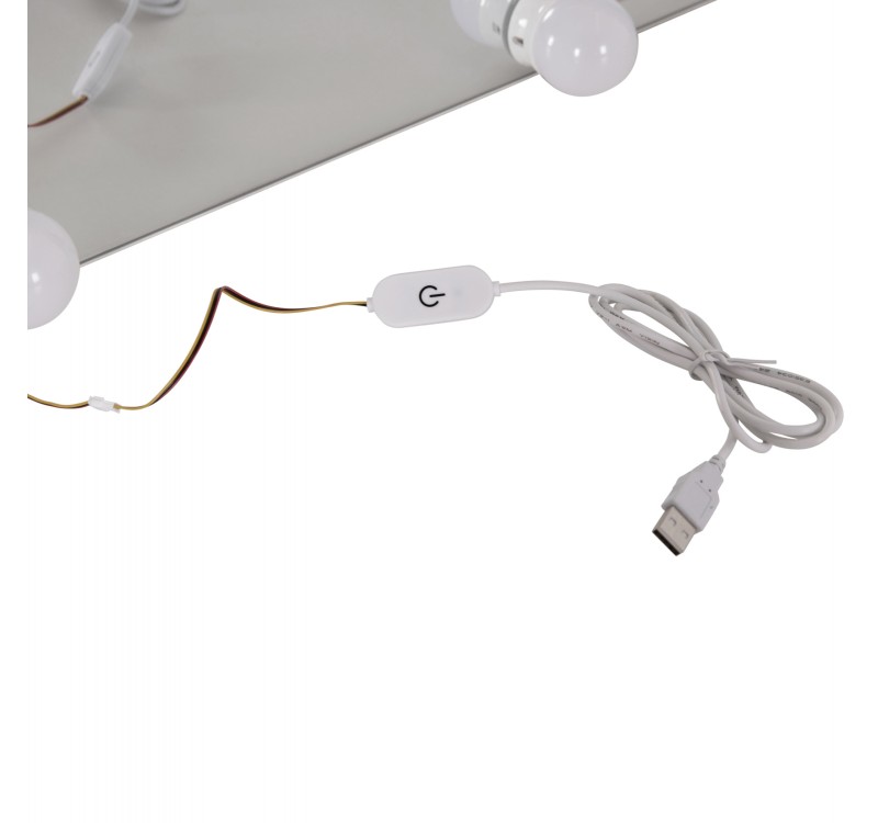 ΤΟΥΑΛΕΤΑ ΜΕ ΦΩΤΙΣΜΟ LED-ΡΑΦΙΑ-ΣΥΡΤΑΡΙΑ LAURYN HM2502.03 ΛΕΥΚΟ 108x40x140Υεκ