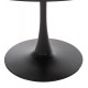 ΤΡΑΠΕΖΙ ΤΡΑΠΕΖΑΡΙΑΣ ROLLO HM9422.12 ΣΤΡΟΓΓΥΛΟ BLACK MARBLE Φ120x74Yεκ.