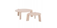 ΣΕΤ 2ΤΜΧ ΤΡΑΠΕΖΙΑ ΣΑΛΟΝΙΟΥ EQUIL HM9943.01 MDF ΜΕ ΜΕΛΑΜΙΝΗ-ΦΥΣΙΚΟ 66x66εκ + 87x87εκ