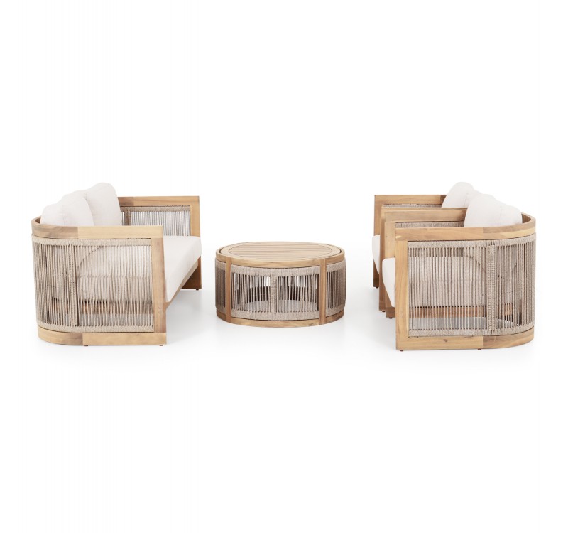 ΣΕΤ ΣΑΛΟΝΙ ΕΞ.ΧΩΡΟΥ 4ΤΜΧ ΣΕΙΡΑ ODYSSEY ΗΜ6264 ΞΥΛΟ ΑΚΑΚΙΑΣ-ΣΧΟΙΝΙ-ΜΠΕΖ ΥΦΑΣΜΑ