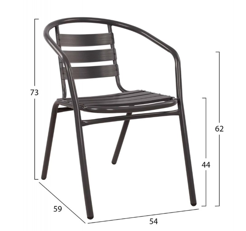 ΣΕΤ ΕΞΩΤ.ΧΩΡΟΥ 3ΤΜΧ LAURA HM21112 ΤΡΑΠΕΖΙ ΗΜΙΚΥΚΛΙΚΟ & 2 ΠΟΛΥΘΡΟΝΕΣ- ΓΚΡΙ