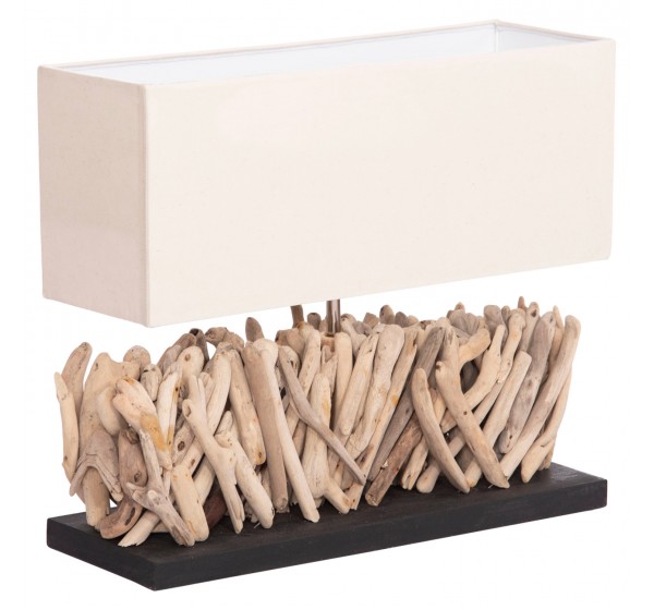 ΕΠΙΤΡΑΠΕΖΙΟ ΟΡΘΟΓΩΝΙΟ ΦΩΤΙΣΤΙΚΟ TWIGGY HM4434 DRIFTWOOD & ΛΕΥΚΟ ΚΑΠΕΛΟ 56x16.5x43Υεκ.