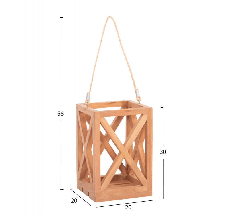 ΕΠΙΤΡΑΠΕΖΙΟ ΔΙΑΚΟΣΜΗΤΙΚΟ ΦΑΝΑΡΙ ΓΙΑ ΚΕΡΙ FENT HM4581 ΞΥΛΟ TEAK ΦΥΣΙΚΟ 20x20x30-58Υεκ.