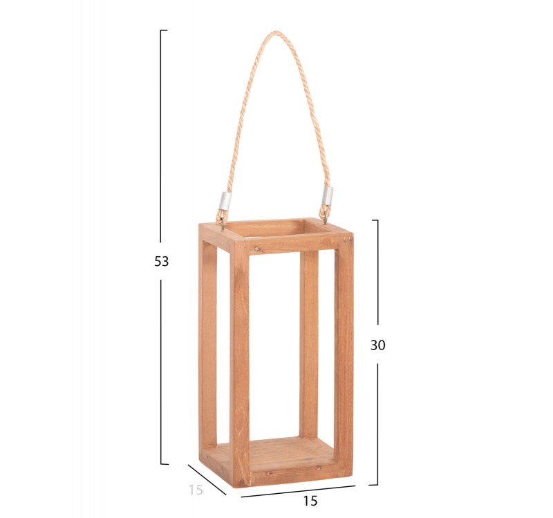 ΕΠΙΤΡΑΠΕΖΙΟ ΔΙΑΚΟΣΜΗΤΙΚΟ ΦΑΝΑΡΙ ΓΙΑ ΚΕΡΙ FENT HM4583 ΞΥΛΟ TEAK ΦΥΣΙΚΟ 15x15x30-53Υεκ.