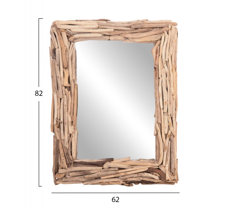ΚΑΘΡΕΠΤΗΣ ΤΟΙΧΟΥ TWIGS HM4440 DRIFTWOOD ΣΕ ΦΥΣΙΚΟ ΧΡΩΜΑ 62x10x82Υεκ.