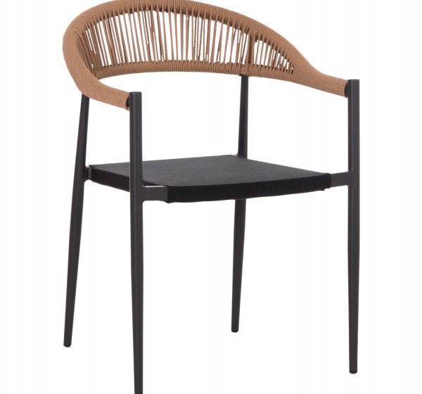 ΠΟΛΥΘΡΟΝΑ BERG HM6284.02 ΑΛΟΥΜΙΝΙΟ & TEXTILENE ΣΚΟΥΡΟ ΓΚΡΙ--P.E.TWISTED RATTAN 55x56x79Υεκ