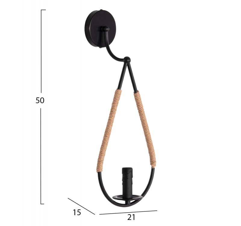ΑΠΛΙΚΑ ΤΟΙΧΟΥ DROPLET HM4482 ΜΕΤΑΛΛΟ-ΣΧΟΙΝΙ [Ε14] 21x15x50Υεκ.
