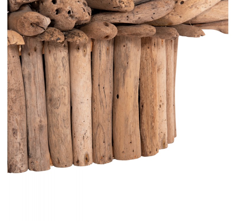 ΤΡΑΠΕΖΙ ΣΑΛΟΝΙΟΥ ΟΒΑΛ SPARROW HM9962 DRIFTWOOD--ΓΥΑΛΙ 106x55,5x50,5Υεκ.