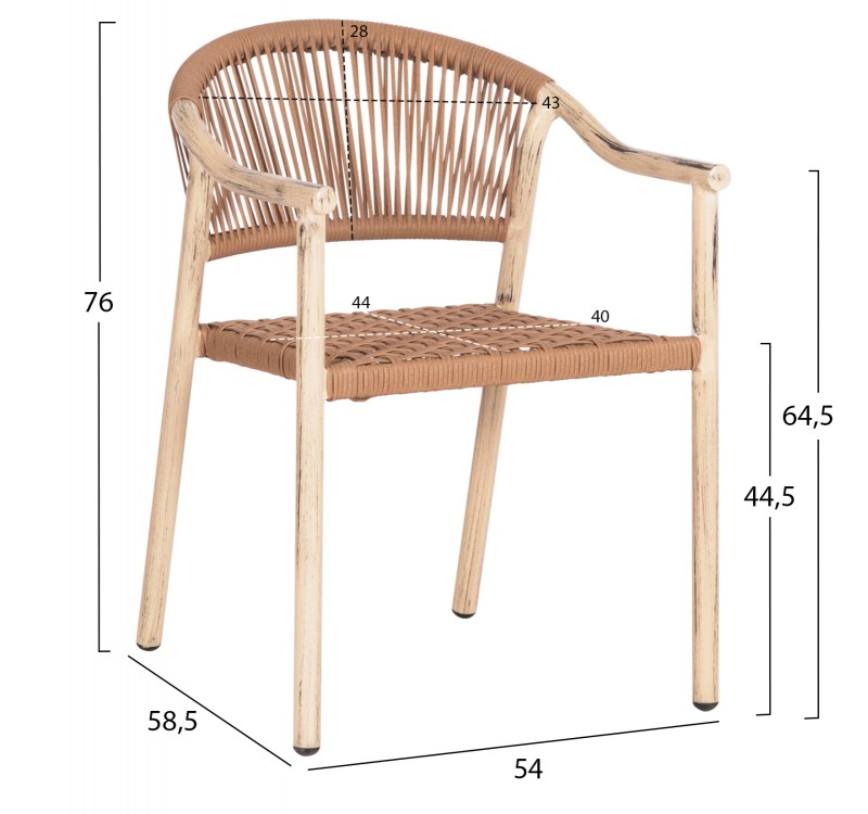 ΠΟΛΥΘΡΟΝΑ KERLY HM6050.01 ΑΛΟΥΜΙΝΙΟ ΧΡΩΜΑ ΔΡΥΟΣ-ΧΑΛΚΙΝΟ ΣΥΝΘΕΤΙΚΟ RATTAN 54x58,5x76Υ