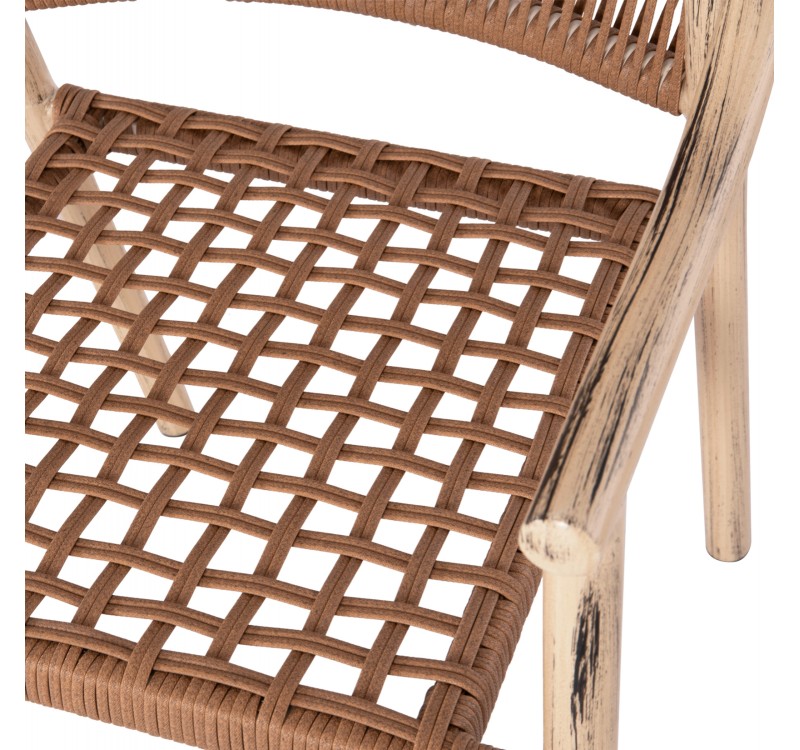 ΠΟΛΥΘΡΟΝΑ KERLY HM6050.01 ΑΛΟΥΜΙΝΙΟ ΧΡΩΜΑ ΔΡΥΟΣ-ΧΑΛΚΙΝΟ ΣΥΝΘΕΤΙΚΟ RATTAN 54x58,5x76Υ