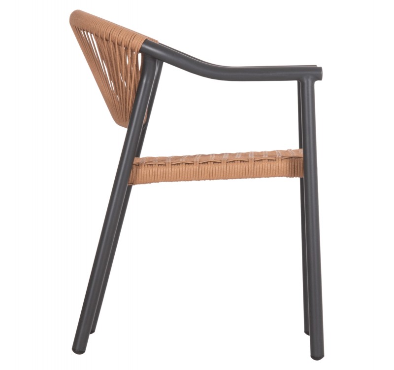 ΠΟΛΥΘΡΟΝΑ KERLY HM6050.10 ΑΛΟΥΜΙΝΙΟ ΣΚΟΥΡΟ ΓΚΡΙ--ΜΠΕΖ ΣΥΝΘΕΤΙΚΟ RATTAN 54x58,5x76Υεκ