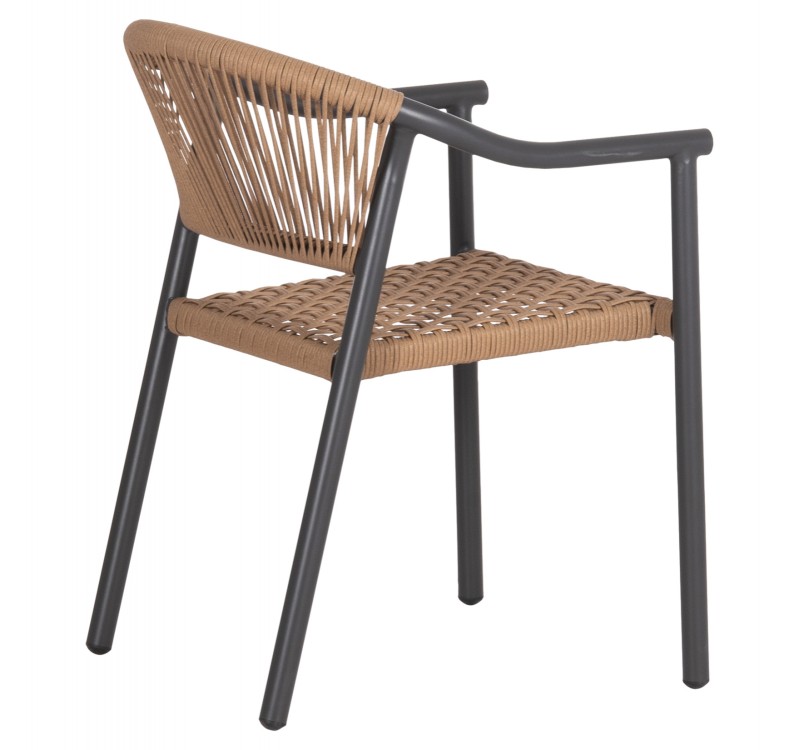 ΠΟΛΥΘΡΟΝΑ KERLY HM6050.10 ΑΛΟΥΜΙΝΙΟ ΣΚΟΥΡΟ ΓΚΡΙ--ΜΠΕΖ ΣΥΝΘΕΤΙΚΟ RATTAN 54x58,5x76Υεκ