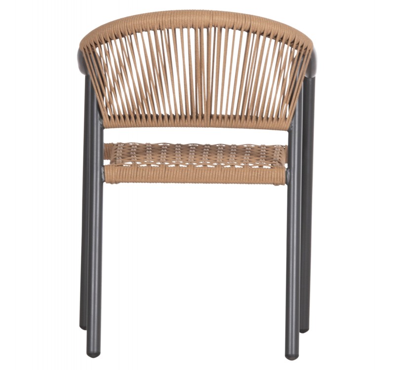 ΠΟΛΥΘΡΟΝΑ KERLY HM6050.10 ΑΛΟΥΜΙΝΙΟ ΣΚΟΥΡΟ ΓΚΡΙ--ΜΠΕΖ ΣΥΝΘΕΤΙΚΟ RATTAN 54x58,5x76Υεκ