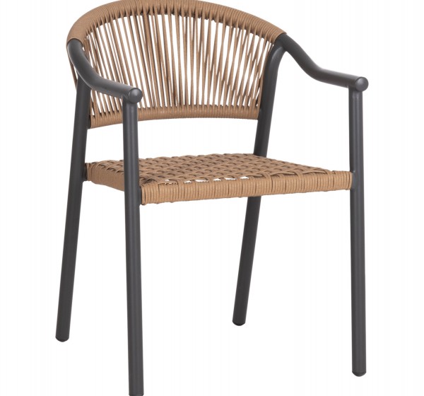 ΠΟΛΥΘΡΟΝΑ KERLY HM6050.10 ΑΛΟΥΜΙΝΙΟ ΣΚΟΥΡΟ ΓΚΡΙ--ΜΠΕΖ ΣΥΝΘΕΤΙΚΟ RATTAN 54x58,5x76Υεκ