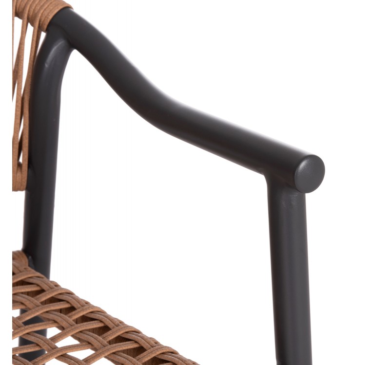 ΠΟΛΥΘΡΟΝΑ KERLY HM6050.10 ΑΛΟΥΜΙΝΙΟ ΣΚΟΥΡΟ ΓΚΡΙ--ΜΠΕΖ ΣΥΝΘΕΤΙΚΟ RATTAN 54x58,5x76Υεκ