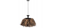 ΦΩΤΙΣΤΙΚΟ ΟΡΟΦΗΣ ORDEM HM4716 ΚΑΠΕΛΟ ΙΝΕΣ SISAL & ΜΠΑΝΑΝΑΣ-ΜΑΥΡΟ & ΦΥΣΙΚΟ Φ60x50Υεκ