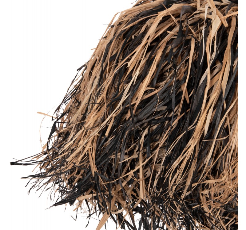 ΦΩΤΙΣΤΙΚΟ ΟΡΟΦΗΣ ORDEM HM4716 ΚΑΠΕΛΟ ΙΝΕΣ SISAL & ΜΠΑΝΑΝΑΣ-ΜΑΥΡΟ & ΦΥΣΙΚΟ Φ60x50Υεκ