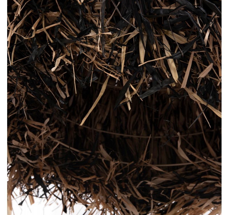 ΦΩΤΙΣΤΙΚΟ ΟΡΟΦΗΣ ORDEM HM4716 ΚΑΠΕΛΟ ΙΝΕΣ SISAL & ΜΠΑΝΑΝΑΣ-ΜΑΥΡΟ & ΦΥΣΙΚΟ Φ60x50Υεκ