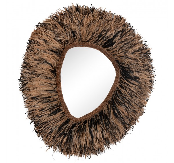 ΔΙΑΚΟΣΜΗΤΙΚΟΣ ΚΑΘΡΕΠΤΗΣ ΤΟΙΧΟΥ GRESSO HM4712 ΙΝΕΣ ΜΠΑΝΑΝΑΣ ΦΥΣΙΚΟ-ΜΑΥΡΟ 90x100Υεκ