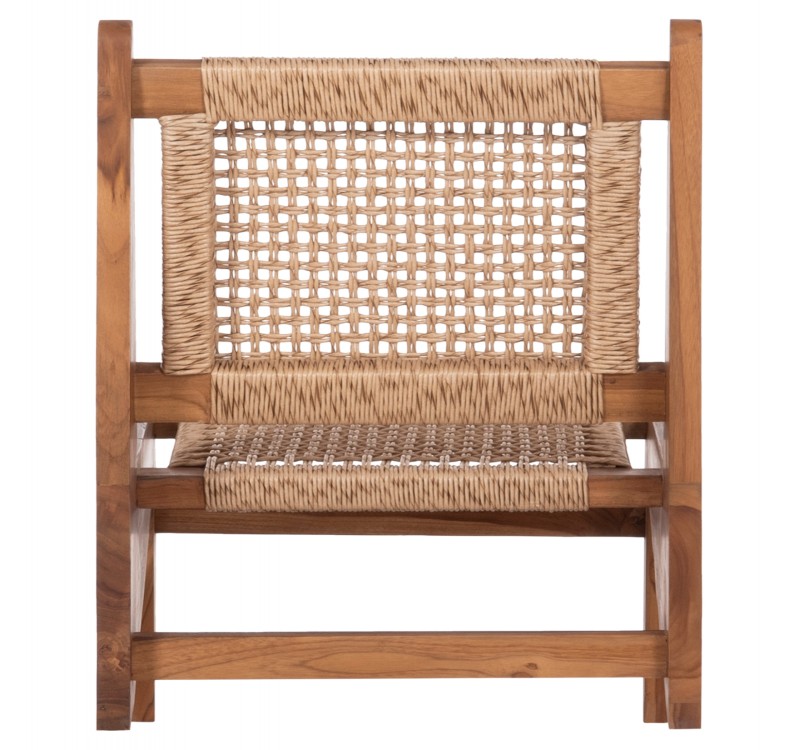 ΚΑΡΕΚΛΑ LOUNGE LUKILLA HM9913 ΞΥΛΟ TEAK ΣΕ ΦΥΣΙΚΟ--ΣΥΝΘ.ΣΧΟΙΝΙ ΜΠΕΖ 55,5x74x65Υεκ.