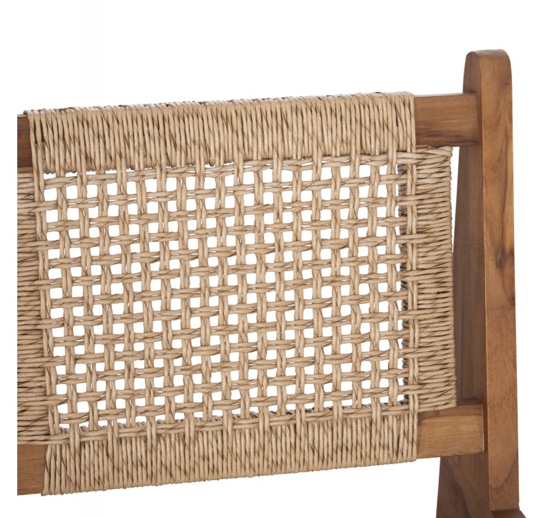 ΚΑΡΕΚΛΑ LOUNGE LUKILLA HM9913 ΞΥΛΟ TEAK ΣΕ ΦΥΣΙΚΟ--ΣΥΝΘ.ΣΧΟΙΝΙ ΜΠΕΖ 55,5x74x65Υεκ.