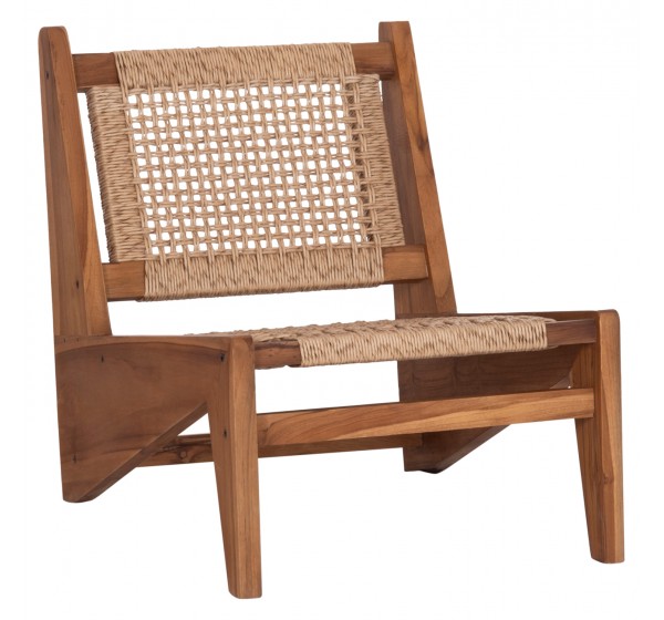 ΚΑΡΕΚΛΑ LOUNGE LUKILLA HM9913 ΞΥΛΟ TEAK ΣΕ ΦΥΣΙΚΟ--ΣΥΝΘ.ΣΧΟΙΝΙ ΜΠΕΖ 55,5x74x65Υεκ.
