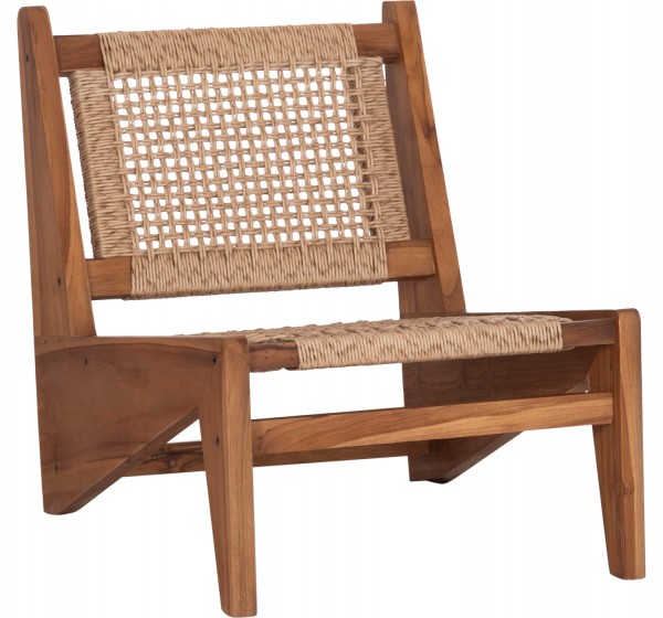 ΚΑΡΕΚΛΑ LOUNGE LUKILLA HM9913 ΞΥΛΟ TEAK ΣΕ ΦΥΣΙΚΟ--ΣΥΝΘ.ΣΧΟΙΝΙ ΜΠΕΖ 55,5x74x65Υεκ.