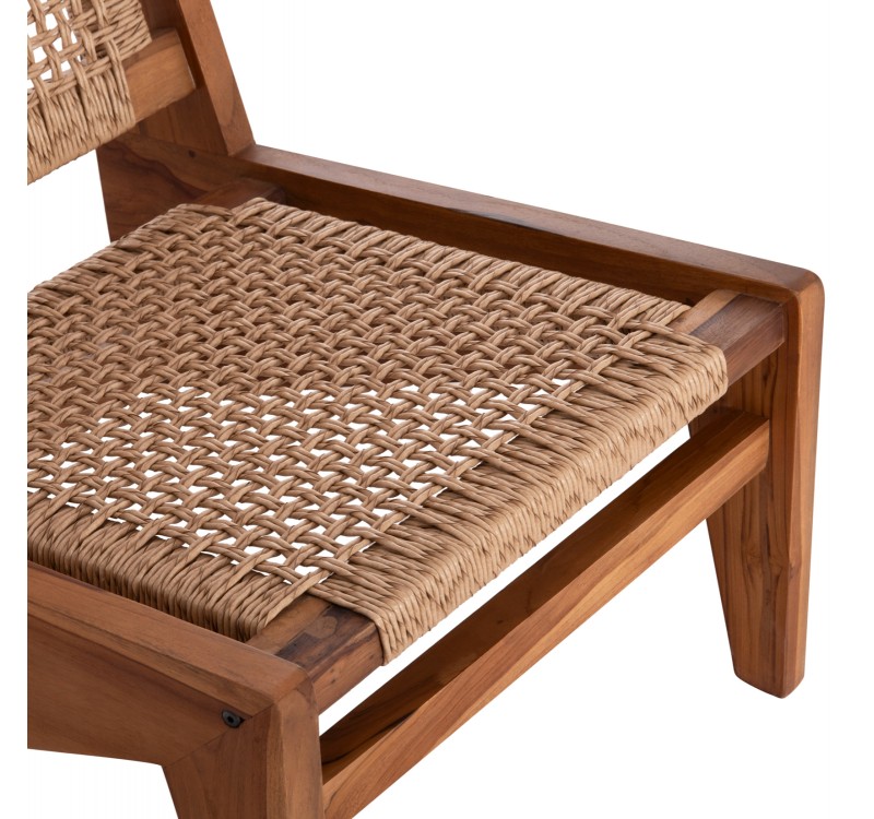 ΚΑΡΕΚΛΑ LOUNGE LUKILLA HM9913 ΞΥΛΟ TEAK ΣΕ ΦΥΣΙΚΟ--ΣΥΝΘ.ΣΧΟΙΝΙ ΜΠΕΖ 55,5x74x65Υεκ.