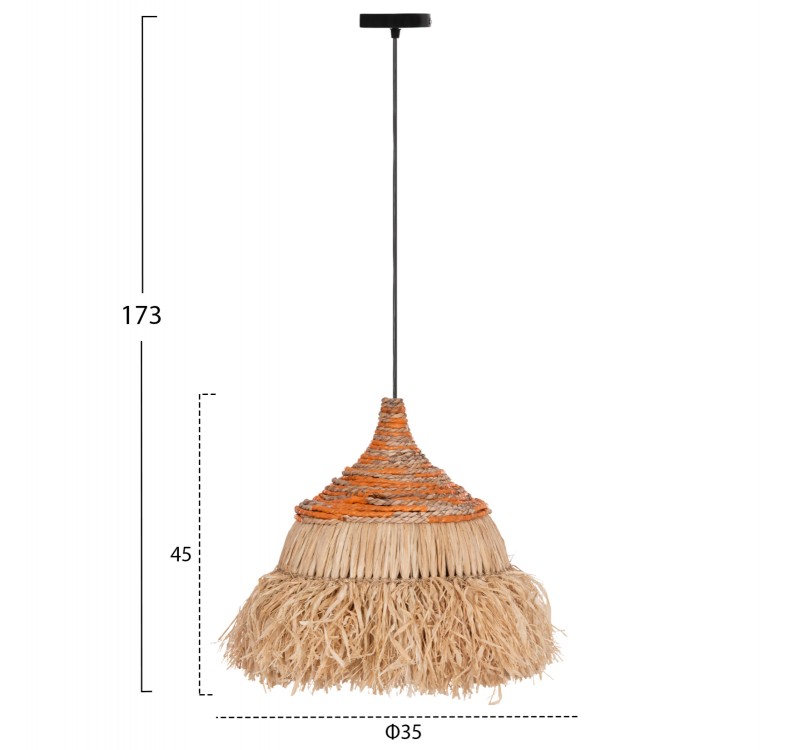 ΦΩΤΙΣΤΙΚΟ ΟΡΟΦΗΣ SIFO HM4714 ΚΑΠΕΛΟ ΙΝΕΣ SISAL & ΜΠΑΝΑΝΑΣ-ΦΥΣΙΚΟ & MIX Φ35x45Υεκ.