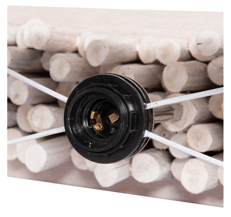 ΕΠΙΤΡΑΠΕΖΙΟ ΦΩΤΙΣΤΙΚΟ TWIGGY HM4426 DRIFTWOOD & ΚΑΠΕΛΟ ΣΕ ΛΕΥΚΟ 50,5x16,5x40Υεκ.
