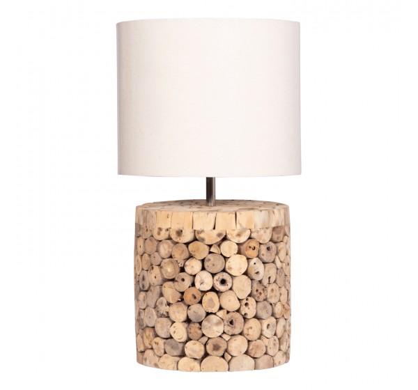 ΕΠΙΤΡΑΠΕΖΙΟ ΚΥΛΙΝΔΡΙΚΟ ΦΩΤΙΣΤΙΚΟ TWIGGY HM4427 DRIFTWOOD & ΜΠΕΖ ΚΑΠΕΛΟ Φ24.5x45Υεκ.