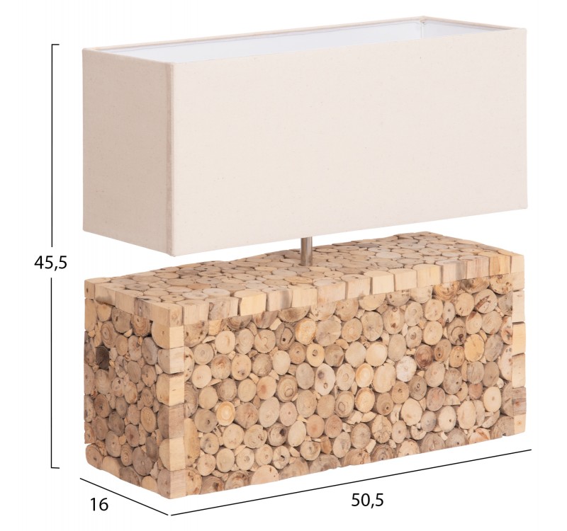 ΕΠΙΤΡΑΠΕΖΙΟ ΦΩΤΙΣΤΙΚΟ TWIGGY HM4437 DRIFTWOOD & ΛΕΥΚΟ ΚΑΠΕΛΟ 50.5x16x45.5Υεκ.