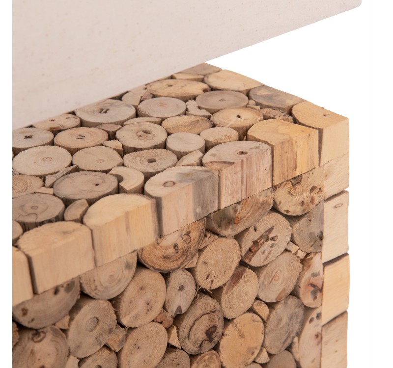 ΕΠΙΤΡΑΠΕΖΙΟ ΦΩΤΙΣΤΙΚΟ TWIGGY HM4437 DRIFTWOOD & ΛΕΥΚΟ ΚΑΠΕΛΟ 50.5x16x45.5Υεκ.