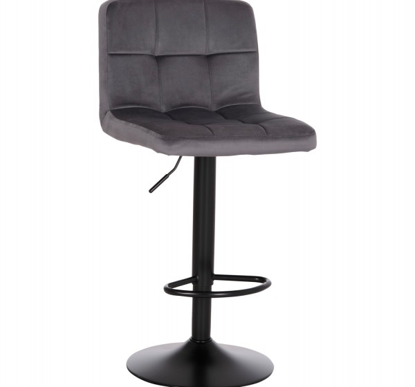 ΣΚΑΜΠΟ ΜΠΑΡ ΠΕΡΙΣΤΡΕΦΟΜΕΝΟ DIANA HM202.41 ΓΚΡΙ ΒΕΛΟΥΔΟ--ΜΕΤΑΛΛΟ ΜΑΥΡΟ ΜΑΤ 44x52x109Υεκ