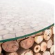 ΤΡΑΠΕΖΙ ΣΑΛΟΝΙΟΥ ΣΤΡΟΓΓΥΛΟ SPARROW HM9963 DRIFTWOOD--ΓΥΑΛΙ Φ65x51,5Υεκ.