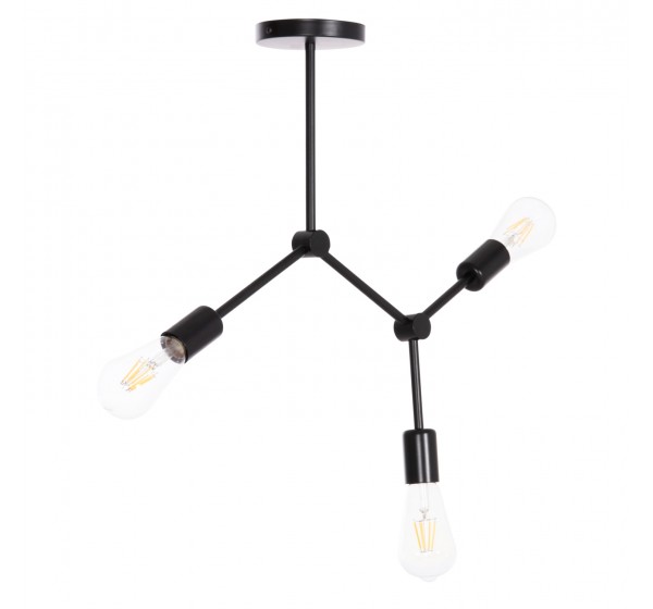 ΦΩΤΙΣΤΙΚΟ ΟΡΟΦΗΣ 3-ΦΩΤΟ LIGHTY HM7404.11 ΜΕΤΑΛΛΟ ΣΕ ΜΑΥΡΟ 52x5x48Υεκ.