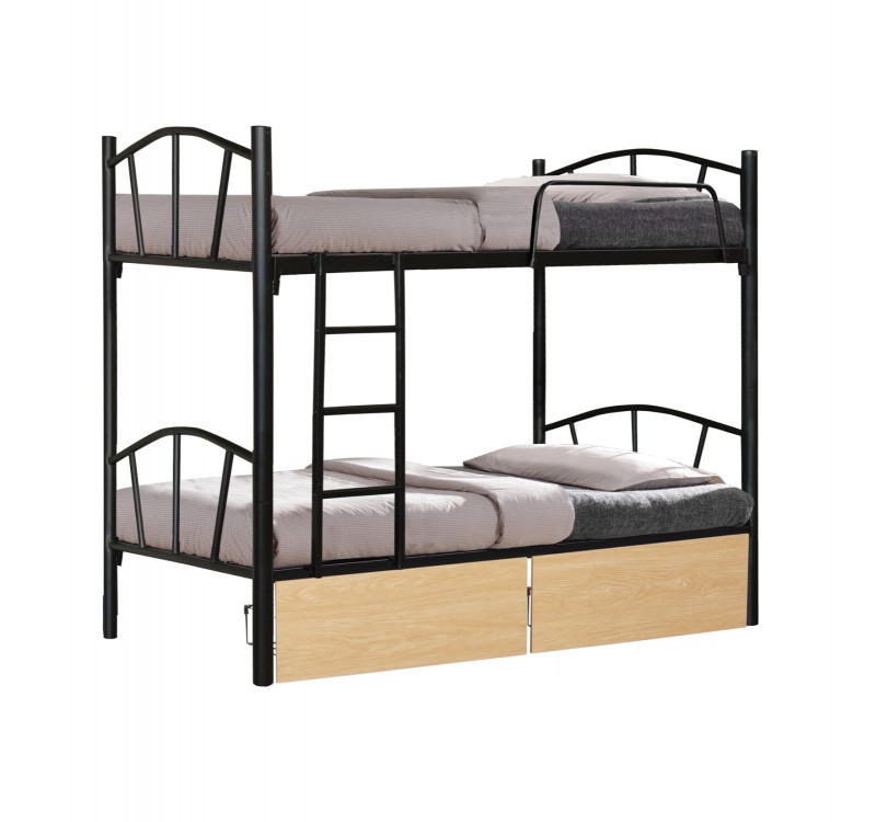 ΚΟΥΚΕΤΑ FLOOR HM21122.01 ΜΕΤΑΛΛΙΚΗ ΜΑΥΡΗ ΜΕ 2 ΕΠΙΔΑΠΕΔΙΑ ΣΥΡΤΑΡΙΑ SONAMA 200x91,5x177,5Yεκ