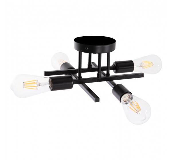ΦΩΤΙΣΤΙΚΟ ΟΡΟΦΗΣ ΠΟΛΥΦΩΤΟ LIGHTY HM7428.11 ΜΕΤΑΛΛΟ ΣΕ ΜΑΥΡΟ 28x28x15Υεκ.