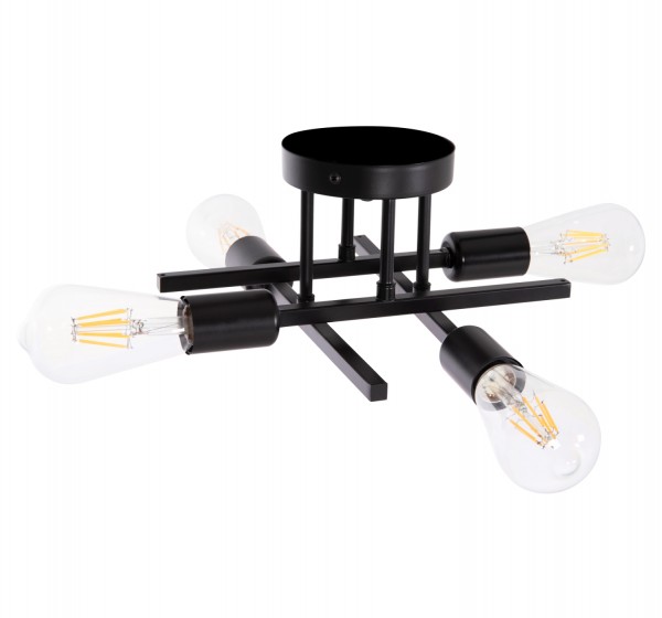 ΦΩΤΙΣΤΙΚΟ ΟΡΟΦΗΣ ΠΟΛΥΦΩΤΟ LIGHTY HM7428.11 ΜΕΤΑΛΛΟ ΣΕ ΜΑΥΡΟ 28x28x15Υεκ.