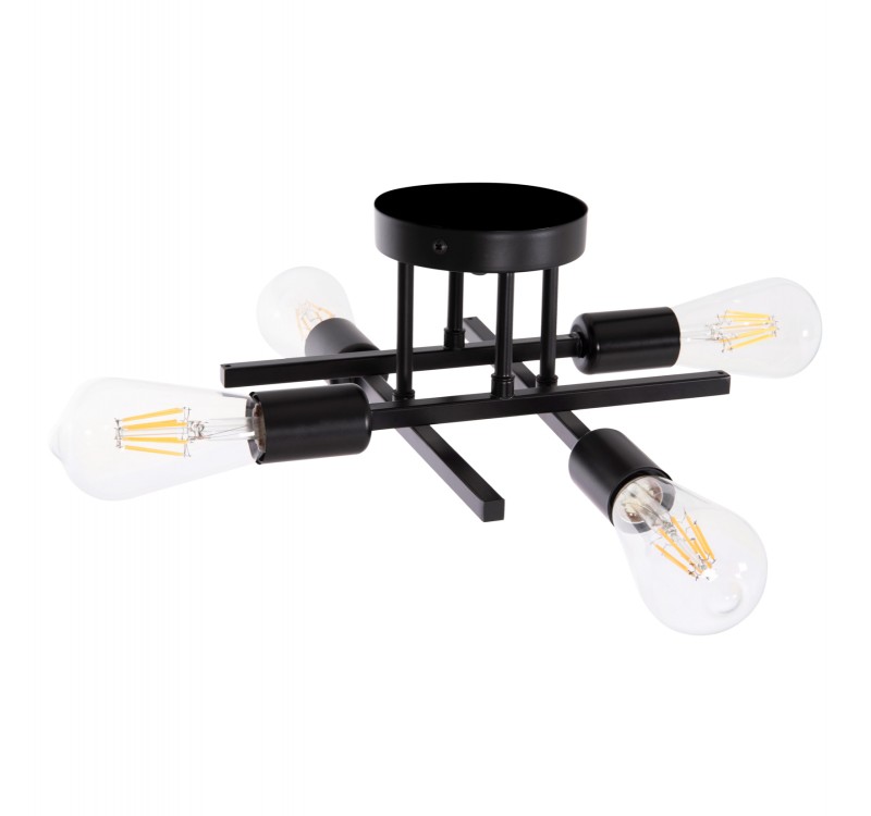 ΦΩΤΙΣΤΙΚΟ ΟΡΟΦΗΣ ΠΟΛΥΦΩΤΟ LIGHTY HM7428.11 ΜΕΤΑΛΛΟ ΣΕ ΜΑΥΡΟ 28x28x15Υεκ.