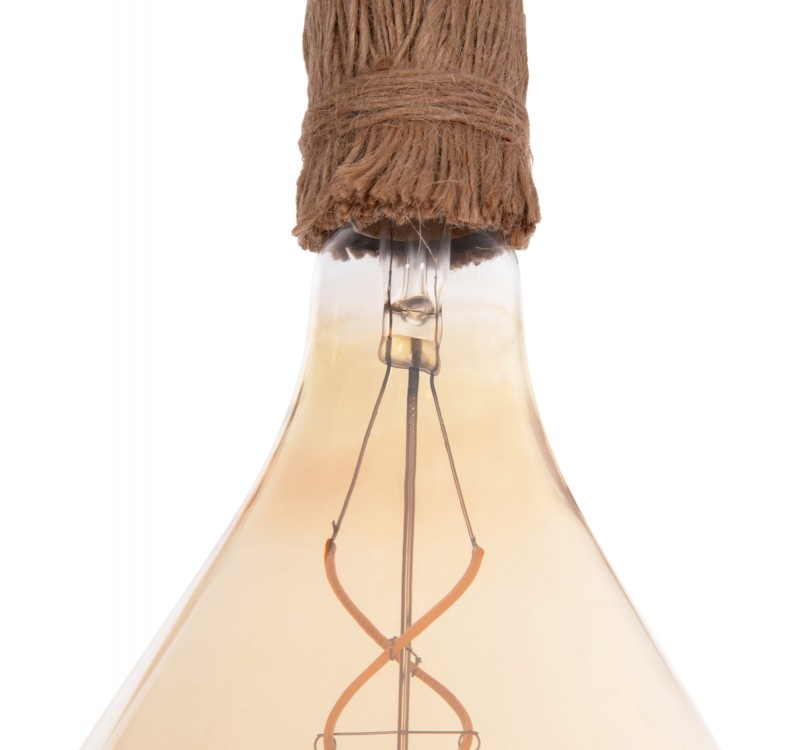 ΦΩΤΙΣΤΙΚΟ ΟΡΟΦΗΣ ΚΡΕΜΑΣΤΟ ΜΕ ΛΑΜΠΤΗΡΑ HM11928.01--ΣΧΟΙΝΙ 1m ΠΑΧΟΥΣ 2cm-ΝΤΟΥΙ Ε27