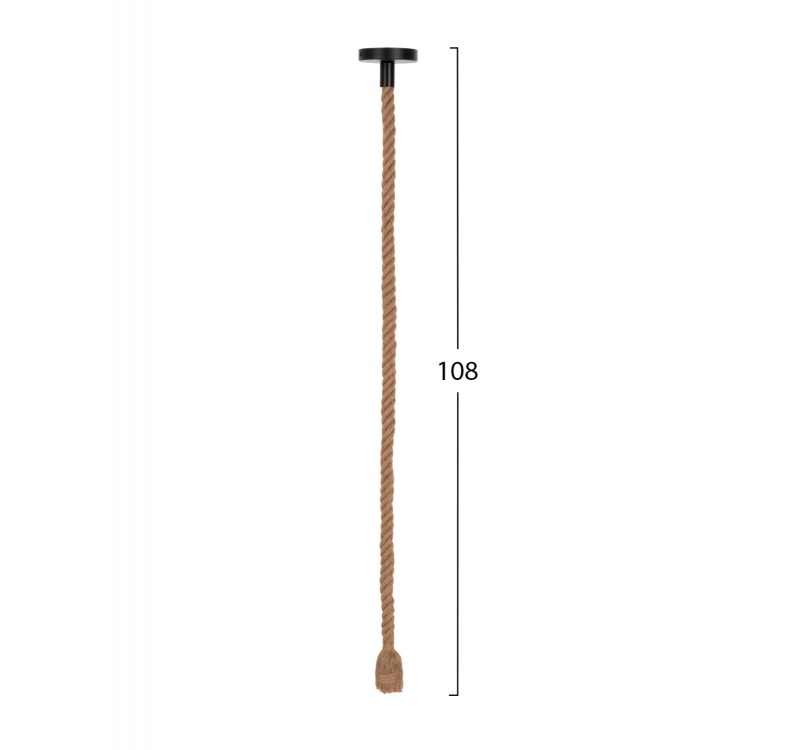 ΦΩΤΙΣΤΙΚΟ ΟΡΟΦΗΣ ΚΡΕΜΑΣΤΟ ΜΕ ΛΑΜΠΤΗΡΑ HM11930.01--ΣΧΟΙΝΙ 1m ΠΑΧΟΥΣ 2cm-ΝΤΟΥΙ Ε27