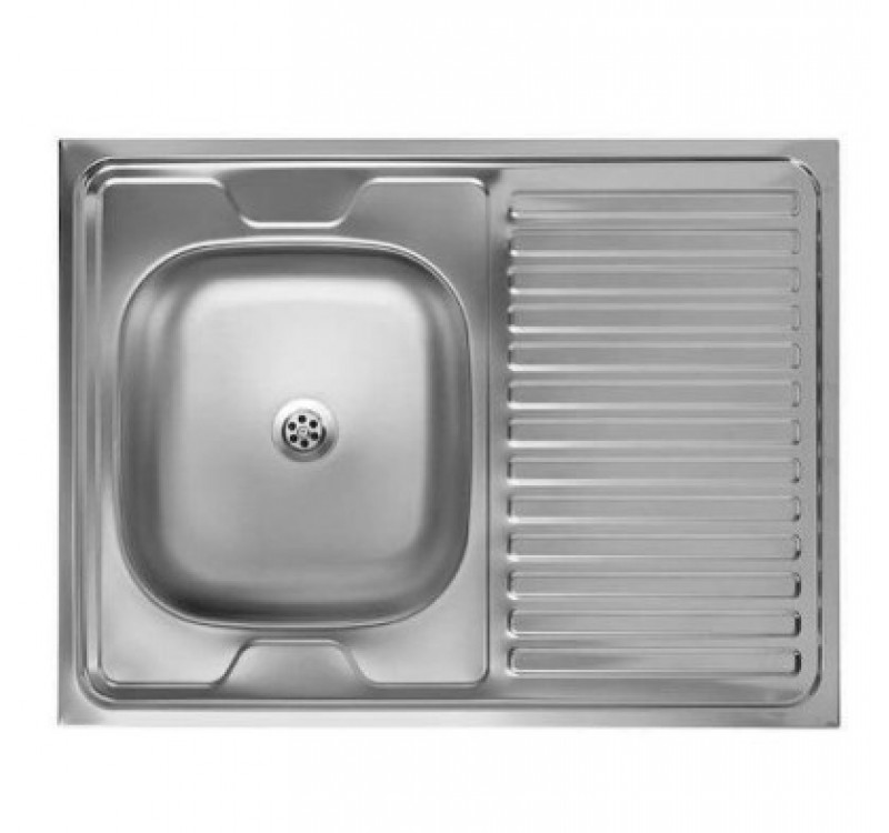 ΝΕΡΟΧΥΤΗΣ ΚΟΥΖΙΝΑΣ ΑΝΟΞΕΙΔΩΤΟΣ ΑΣΗΜΙ INOX 80x60x16.5 HM18319