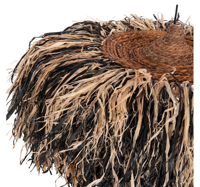 ΦΩΤΙΣΤΙΚΟ ΟΡΟΦΗΣ ORDEM HM4715 ΚΑΠΕΛΟ ΙΝΕΣ SISAL & ΜΠΑΝΑΝΑΣ-ΜΑΥΡΟ & ΦΥΣΙΚΟ Φ75εκ