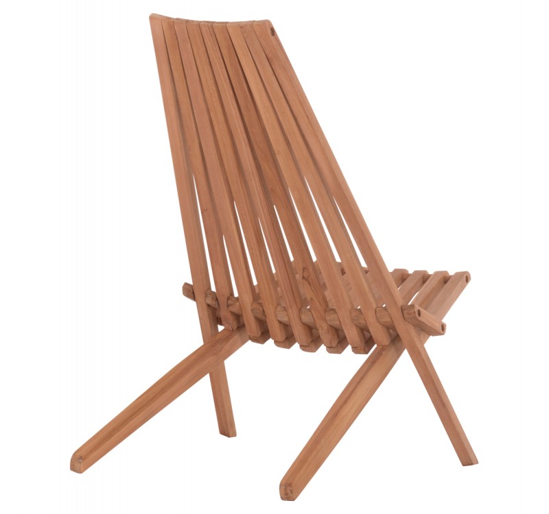 ΠΟΛΥΘΡΟΝΑ LOUNGE ΠΤΥΣΣΟΜΕΝΗ SHIGAO HM18112 ΞΥΛΟ TEAK--ΦΥΣΙΚΟ 61x88.5x89Υεκ.