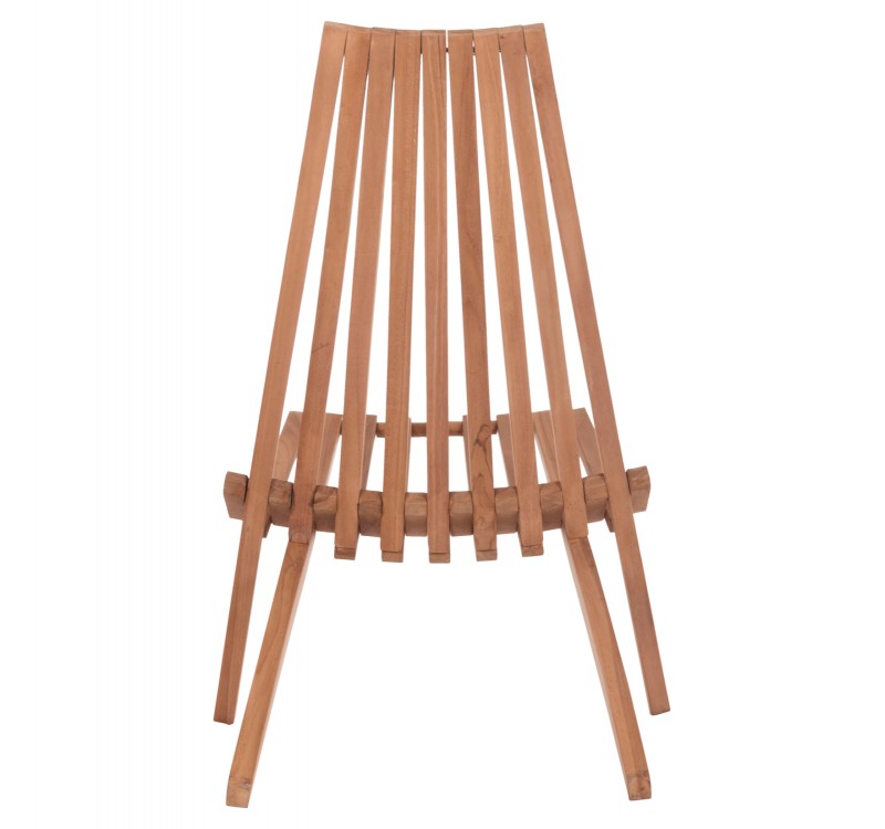 ΠΟΛΥΘΡΟΝΑ LOUNGE ΠΤΥΣΣΟΜΕΝΗ SHIGAO HM18112 ΞΥΛΟ TEAK--ΦΥΣΙΚΟ 61x88.5x89Υεκ.