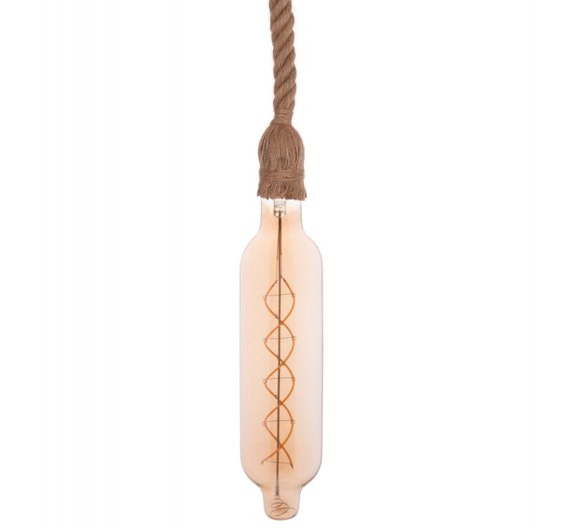 ΦΩΤΙΣΤΙΚΟ ΟΡΟΦΗΣ ΚΡΕΜΑΣΤΟ ΜΕ ΛΑΜΠΤΗΡΑ HM11931.01--ΣΧΟΙΝΙ 1m ΠΑΧΟΥΣ 2cm-ΝΤΟΥΙ Ε27