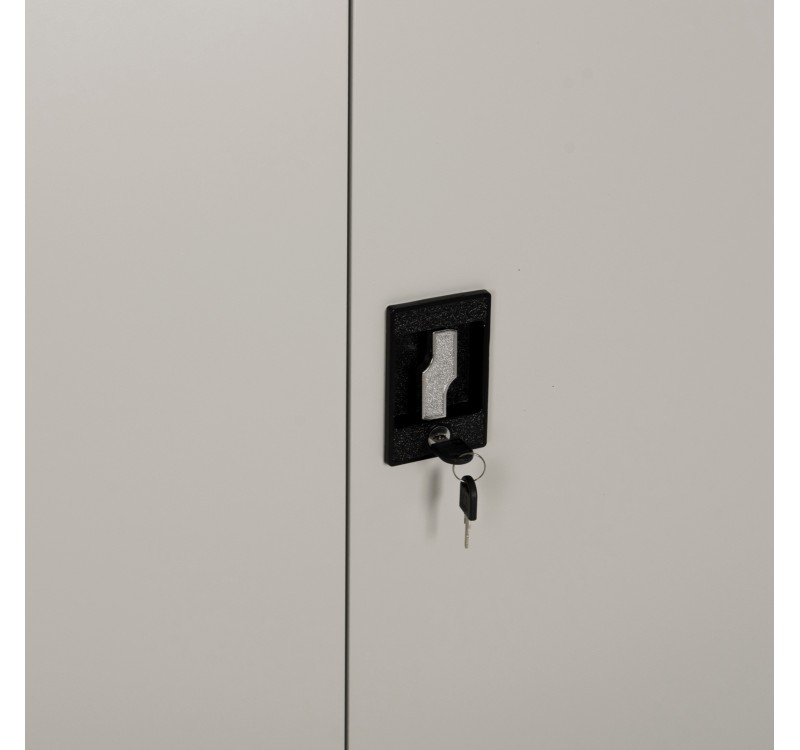 ΝΤΟΥΛΑΠΑ ΜΕΤΑΛΛΙΚΗ DURON HM21000 ΔΙΦΥΛΛΗ ΜΕ 5 ΑΠΟΘ.ΧΩΡΟΥΣ & ΠΟΔΙΑ- ΓΚΡΙ 90Χ40Χ190Yεκ